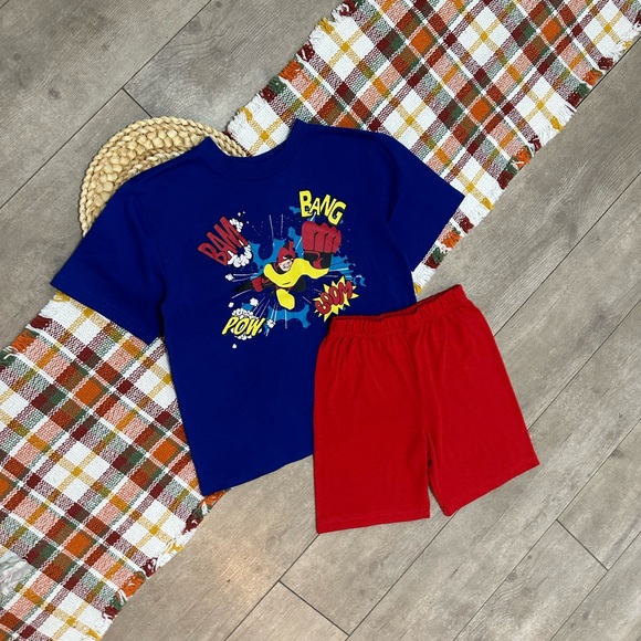 DC Comics Marvel Little Boys Pajamas/ Play Set Shorts & Graphic Tee Size 4/5 - Picture 15 of 15